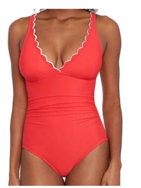 Draper James Scalloped One-Piece Swimsuit NWT